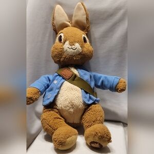 Nickelodeon Peter Rabbit ,Brown and Blue Stuffed Animal